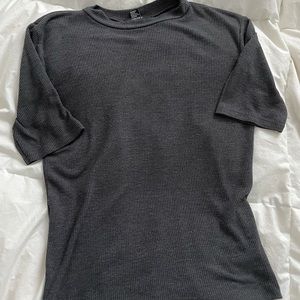 Grey mockneck top